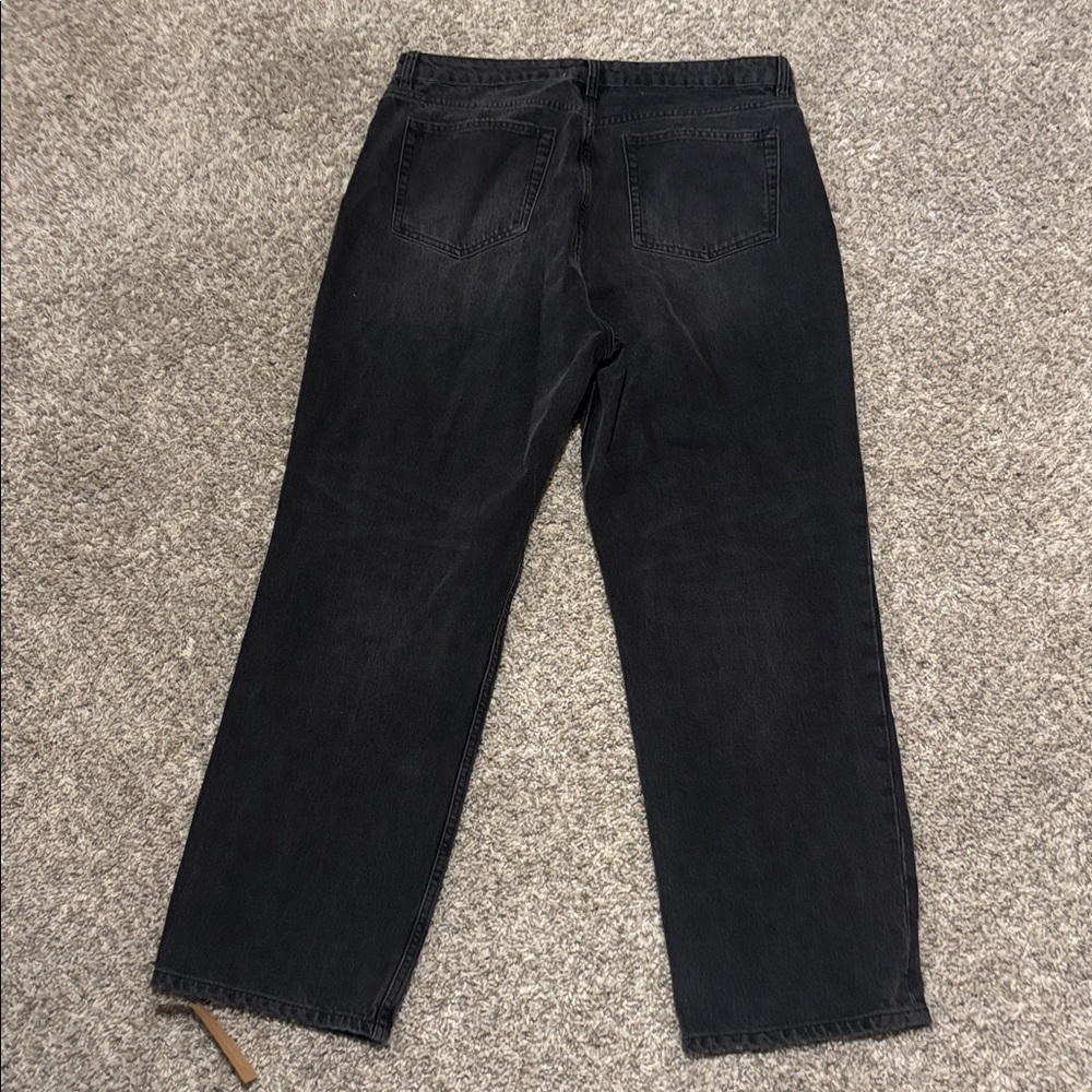 Reformation Women's Straight Leg Jeans - Dark Gray - Picture 6 of 12
